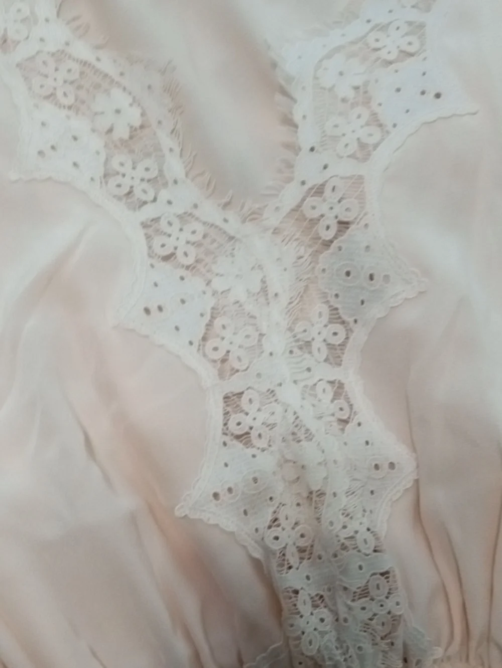 Joie Blush Lace-Trim Maxi Wrap Dress